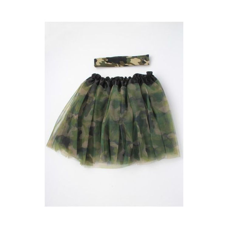 Picture of 7659 CHILD SIZE CAMOUFLAGE TUTU AND MATCHING BANDEAU SET